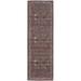 HomeRoots 515138 8 ft. Brown Red & Ivory Floral Power Loom Runner Area Rug