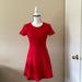 J. Crew Dresses | J. Crew Womens Size 00 Red Lace Satin Short Sleeve Dress Cocktail | Color: Red | Size: 00