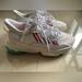 Adidas Shoes | Adidas Originals Ozweego White Signal Coral Blue Women Lifestyle Shoes Size 5 | Color: Pink/White | Size: 5