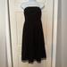 J. Crew Dresses | J. Crew 100% Silk Dress Polka Dot Black Strapless Size 0. | Color: Black | Size: 0