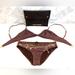 Louis Vuitton Swim | Authentic Louis Vuitton Bikini | Color: Brown/Gold | Size: 40 Top/38 Bottoms