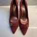 Coach Shoes | Coach Maroon Red Suede Heels | Color: Gold/Red | Size: 9