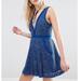 Free People Dresses | Free People Dress Brilliant Blue Lace Cutout Back Fit And Flare Nwt Medium | Color: Blue | Size: M