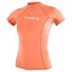 O'Neill Wetsuits Women's Basic Skins Short Sleeve Sun Shirt Rash Vest, Light Grapefruit, S