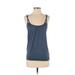 Athleta Active Tank Top: Blue Polka Dots Activewear - Women's Size 2X-Small