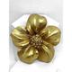 Gold Tone Flower With Yellow Rhinestones Center Brooch Pin