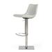 Cid 21 Inch Modern Swivel Counter Bar Stool, Gray Faux Leather, Adjustable - 19L x 23W x 33H Inches