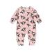 hirigin Infant Baby Girls Boys Romper Horse Floral Print Long Sleeve Crew Neck Oblique Zipper Jumpsuits Autumn Newborn Bodysuits