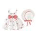 ZIZOCWA Summer Outfits for Girls 10-12 Years Old Sleeveless Princess Dresses Hat Baby Girls Outfits Dot Kids Toddler Bow Girls Outfits&Set Its A Girl Clothes Baby With Headband Hoodie With Pants New