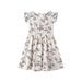 HIBRO Girls Toddler Kids Crew Neck Summer Sleeveless Sundress Casual Beach Floral Prints Party Dress Womens Vintage Dresses Fall Toddler Shirt Girl 2t