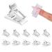 20pcs Nail Tips Clips Plastic Nail Clips and Holder Transparent Nail Extension Clip Quick Building Tools for Manicure DIY Nails Art