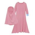 Fsqjgq Baby Outfits for Girls Toddler Baby Girl Clothes Baby Girls Ramadan Abaya with Hijab Full Length Robe Burka Maxi Little Kid Toddler Baby Girl Dresses Size 9 Pink