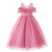 VerPetridure Baby Girl Dresses Sleeveless Princess Dresses for Girls Kids Dress Girls Sleeveless One Shoulder Princess Dress Flower Mesh Polka Dot Dress