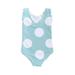 3T Toddler Baby Girls Clothes Baby Girls One-piece Swimsuit 3-4T Girls Sleeveless Polka Dots Swimwear Blue