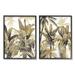 Stupell Industries Tropical Jungle Plants Vegetation 2 Piece Framed Giclee Art Set By Kristen Drew in Brown/Green | 14 H x 11 W x 1.5 D in | Wayfair