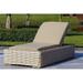 Outsy 0AAN-SL-WH 79 x 31.5 in. Anna Outdoor Wicker Aluminum Frame Sun Lounger White & Grey