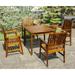 International Caravan Highland 5-Piece Acacia Patio Dining Set