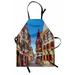 City Old Houses Apron Antique Traditional Houses in the Town of Colmar in France European Town Unisex Kitchen Bib with Adjustable Neck for Cooking Gardening Adult Size Multicolor by Ambesonne