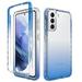 Mantto Samsung S22 Plus Case Full Body Clear Protection Case PC Bumper & Rubber TPU Front & Back 360 Full CoverGradient Bumper Frame Rubber Phone Case for Samsung Galaxy S22 Plus - Blue