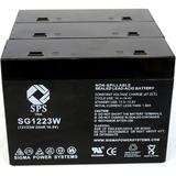 SPS Brand 12 V 5 Ah (Terminal T1T2) 1223W Replacement battery (SG1223W) for Powersonic PS-1251FP (3 PACK)