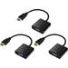 HDMI to VGA Gold-Plated HDMI to VGA Adapter (Male to Female) for Computer Desktop Laptop PC Monitor Projector HDTV Chromebook Raspberry Pi Roku Xbox and More - Blackï¼Œ3 Pack