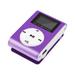 lulshou Portable MP3 Player School Supplies 1PC Mini USB LCD Screen MP3 Micro Card Support Sports Music Player with FM function Purple