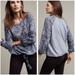 Anthropologie Tops | Anthropologie Saturday Sunday Blue Tie Dye Eyelet Long Sleeve Pullover Size S | Color: Blue | Size: S