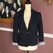 Anthropologie Jackets & Coats | Euc Cartonnier By Anthropologie Navy Blue Textured Blazer Jacket Size 0 | Color: Blue/White | Size: 0