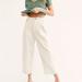 Free People Pants & Jumpsuits | Free People Ecru Pleated Carrot Cropped Pants | Color: Cream/White | Size: 2