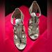 Michael Kors Shoes | Michael Kors Berkley T Strap Toe Heels Color Silver Size 7.5 | Color: Silver | Size: 7.5