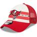 Men's New Era Cream/Red Tampa Bay Buccaneers Team Stripe Trucker 9FORTY Snapback Hat