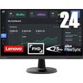 Lenovo D24-45 | 23,8" Full HD Monitor | 1920x1080 | 75Hz | 250 nits | 4ms Reaktionszeit | HDMI | VGA | AMD FreeSync | schwarz
