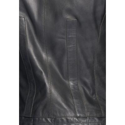 Lederjacke MAZE "31Ryana", Damen, Gr. XS, grau (dunkelgrau), Obermaterial: 100% Leder, Lamm / Futter: 100% Baumwolle / Ärmelfutter: 100% Polyester, Jacken Image