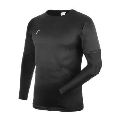Fußballtrikot REUSCH "Goalkeeping Jersey Padded Junior", Kinder, Gr. XS, silber (schwarz, silberfarben), 100% Polyester, mehrfarbig, sportlich, lang, Rundhals, Langarm, Trikots, mit integrierten Polstern Image