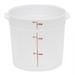 Cambro RFS6148 6 qt Round Storage Container - Natural White