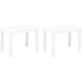 Lot de 2 Bancs de jardin Banquette de Jardin - Mobilier de jardin Blanc Plastique BV215114