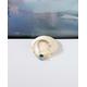 14G Aquamarine Septum Ring, 14G 16G 18G 20G, 14K Solid White Gold Daith Ring, Dark Blue Cz Hoop, Czseptum Piercing, New Year Gift