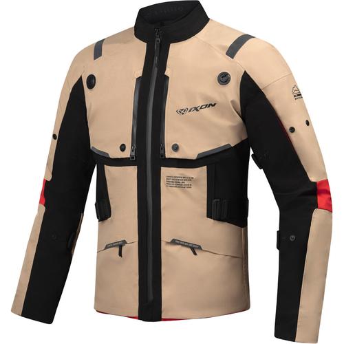 Ixon M-Skeid Motorrad Textiljacke, schwarz-beige, Größe L