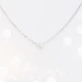 Bezel Set 0.10 Ct. Diamond Solitaire Necklace // 14K White Or Yellow Gold