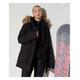 Superdry Womens Everest Down Snow Parka Coat - Black - Size 12 UK