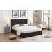 Queen Size Upholstered Platform Bed with Underneath Storage & Tufted Headboard