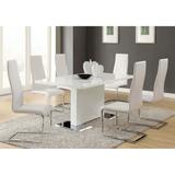 5 Piece Rectangular Dining Set with Upholstered Chairs