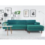 Upholstered Sectional Sofa - Turquoise