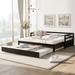 Twin or Double Twin Daybed with Trundle, Multifunctional Extendable Bedframe Bedroom Furniture, Solid Wood Sofabed Designed