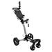 Axglo FlipNGo Pro Golf Push Cart - 4-Wheel - Patented 1-Step Folding System - Silver/Grey