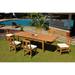 Grade-A Teak Dining Set: 6 Seater 7 Pc: 122 Atnas Double Extension Rectangle Table And 6 Osborne Armless Chairs Outdoor WholesaleTeak #WMDSWVm