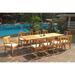 Grade-A Teak Dining Set: 10 Seater 11 Pc: 122 Caranas Double Extension Rectangle Table And 10 Osborne Chairs (2 Arm & 8 Armless Chairs) WholesaleTeak #WMDSWVm