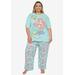 Plus Size Women's Disney The Little Mermaid Ariel Pajama 2-Piece Set T-Shirt & Pants by Disney in Teal (Size 3X (22-24))