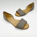 J. Crew Shoes | J.Crew Morgan Peep Toe Flats Gray Size 7 Slip On Reptile Embossed Colorblock | Color: Gray | Size: 7