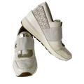 Michael Kors Shoes | Michael Kors Micaela Trainer Wedge Cream Canvas Casual Women's Shoes | Color: Cream/Gold | Size: 7.5